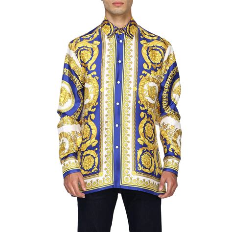 versace white shirts for men|authentic versace shirt.